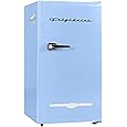 Galanz GLR33MBER10 Retro Compact Refrigerator, Single Door Fridge, Adjustable Mechanical Thermostat with Chiller, Blue, 3.3 Cu Ft