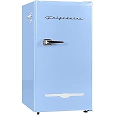 Galanz GLR33MBER10 Retro Compact Refrigerator, Single Door Fridge, Adjustable Mechanical Thermostat with Chiller, Blue, 3.3 Cu Ft