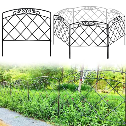 Clôture de jardin en métal lot de 10 panneaux 61x305 cm de bordure antirouille pour cour