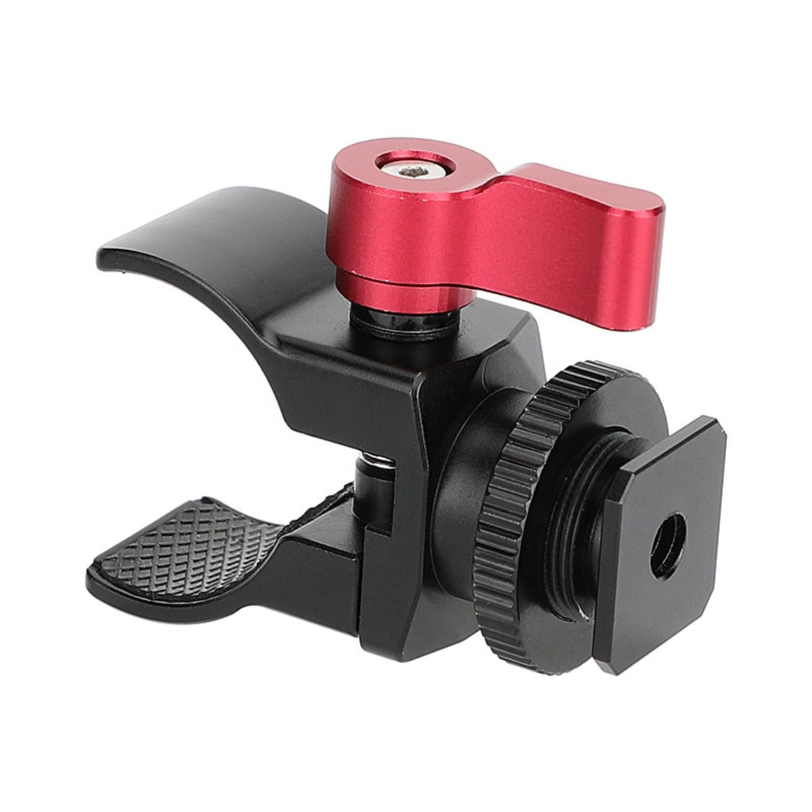 Soporte de aleación de aluminio para micrófono de zapata fría para fotografía y videografía, amplio uso, color negro