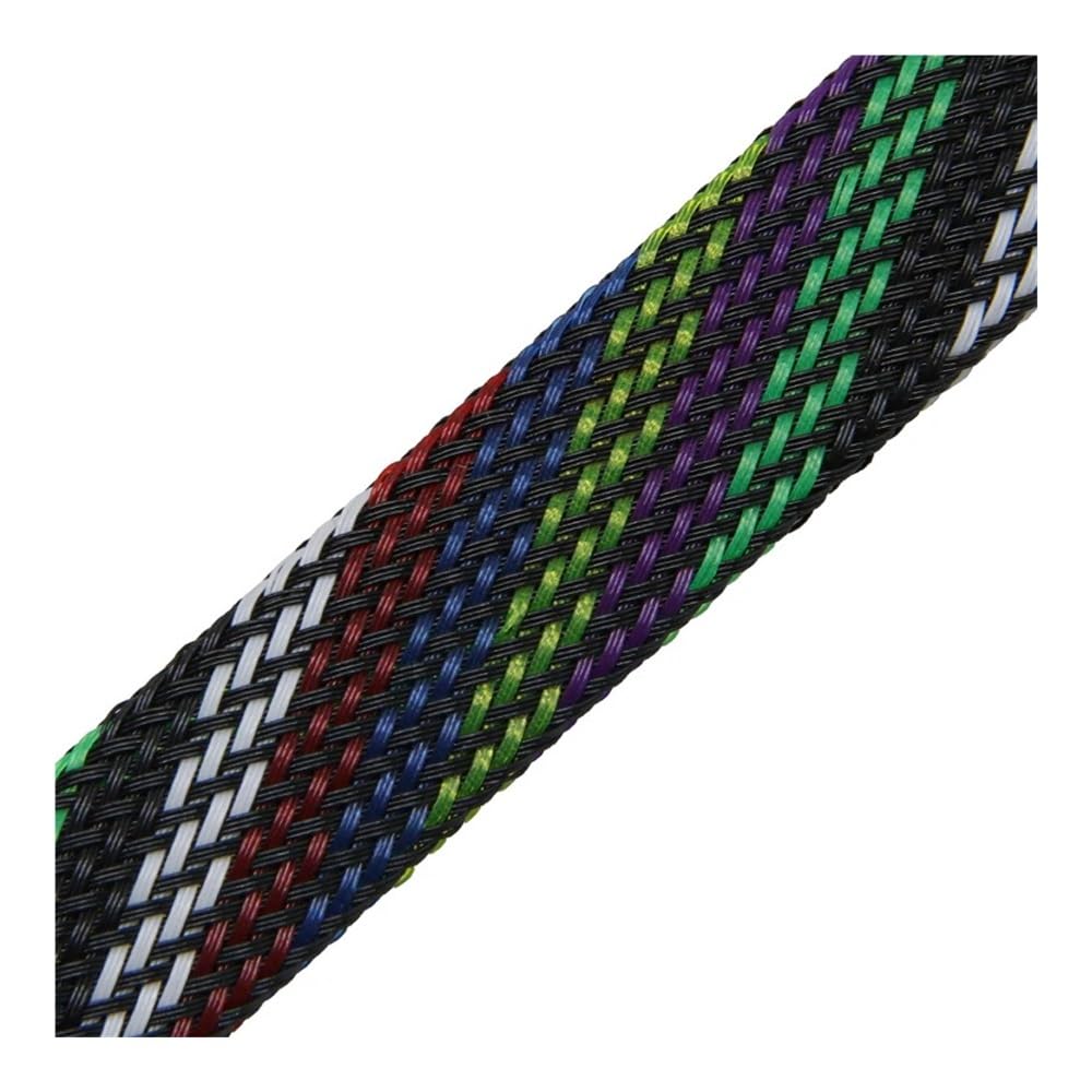 5 m nowy, ciasny pleciony rękaw PET o wysokiej gęstości 2, 4, 6, 8, 10, 12, 14, 16, 18, 20, 25, 30, 40 mm, izolowany kabel, ochrona DIY (7 kolorów, 40 mm x 5 m)