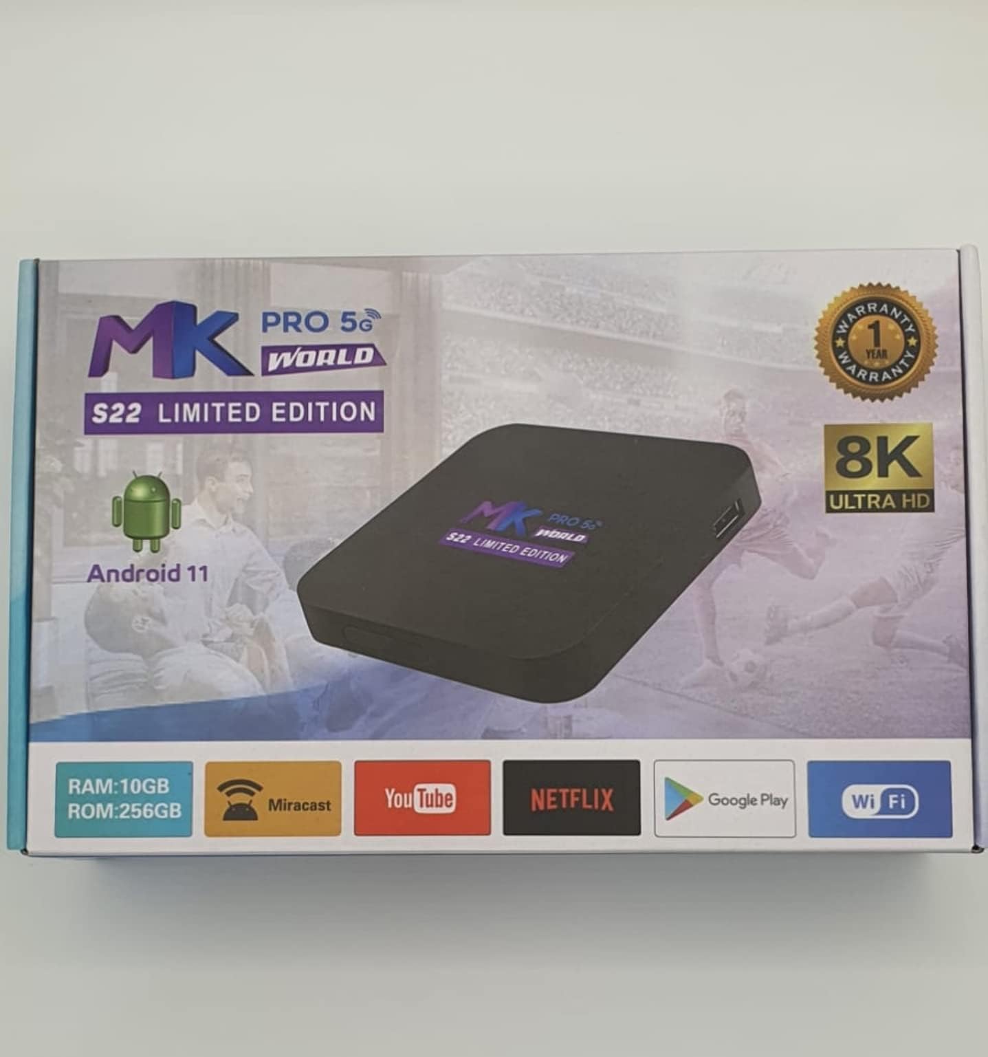 Mk Pro World S22 Limited Edition Android 11 Smart TV Box S905L Amlogic Quad Core CPU - Intelligent Ultra HD Media Player Work With TV - Projector International Language