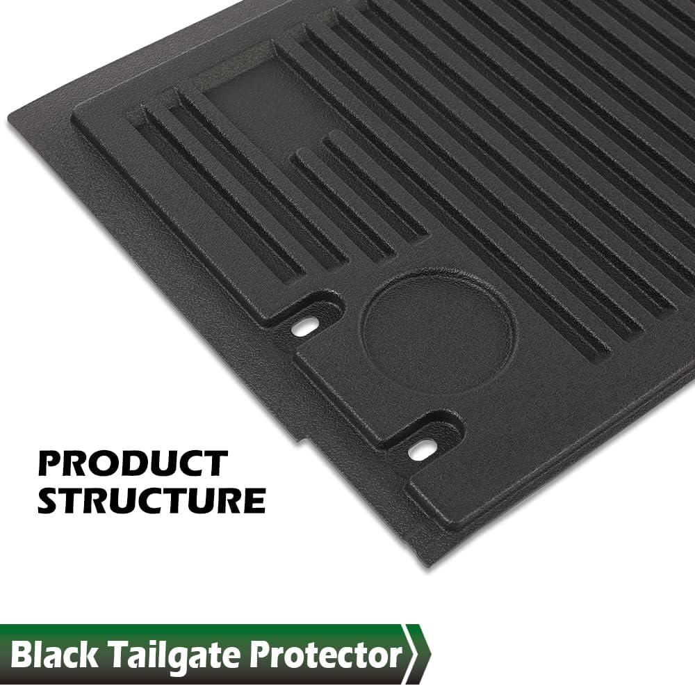 GRAND ORANGE Tailgate Protector Plastic Tailgate Mat Tailgate Protection Cover Truck Tailgate Mat Compatible with 2015-2020 F150 Trucks Heavy Duty Truck Black