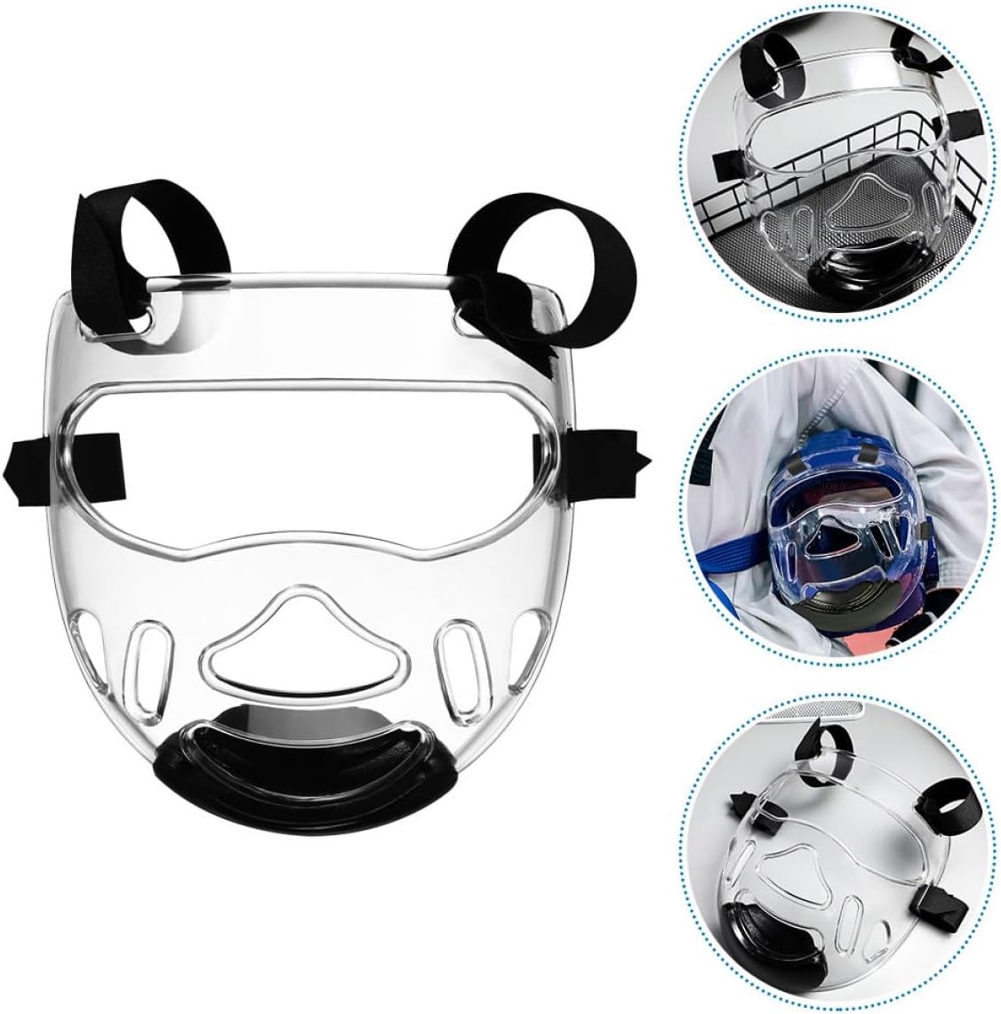 Taekwondo Headgear Face Guard 2pc Set Large and Small Detachable Thickened Sparring Protective Shield and Adults Martial Arts Training