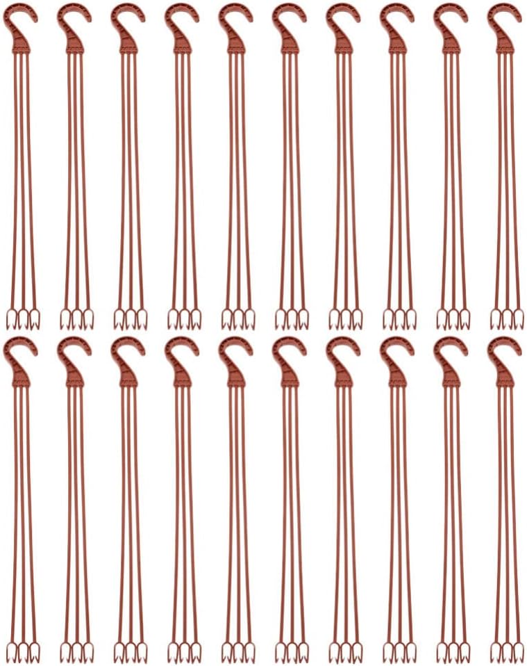 Happyyami 30pcs Flower Pot Hook White Hangers Outdoor Pots Indoor Hanging Planters Hanging Baskets Chains Plant Baskets Flower Plant Holders Plant Load Hooks Plants Heavy Accessories Plastic