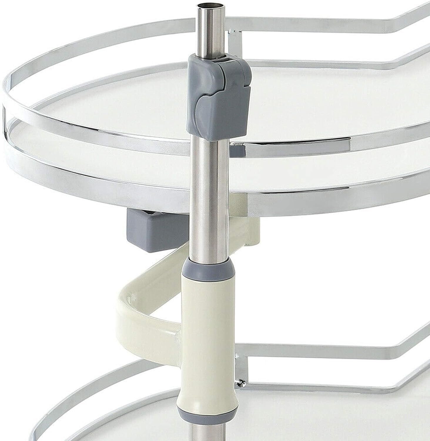 Girevole per Angolo Cucina, Organizer per Angolo cieco per Mobile da Cucina, Mobile per dispensa, Cucina, Bagno, per Mobile da 900-1000 mm - Soluzione per Angolo cieco per Mobile d