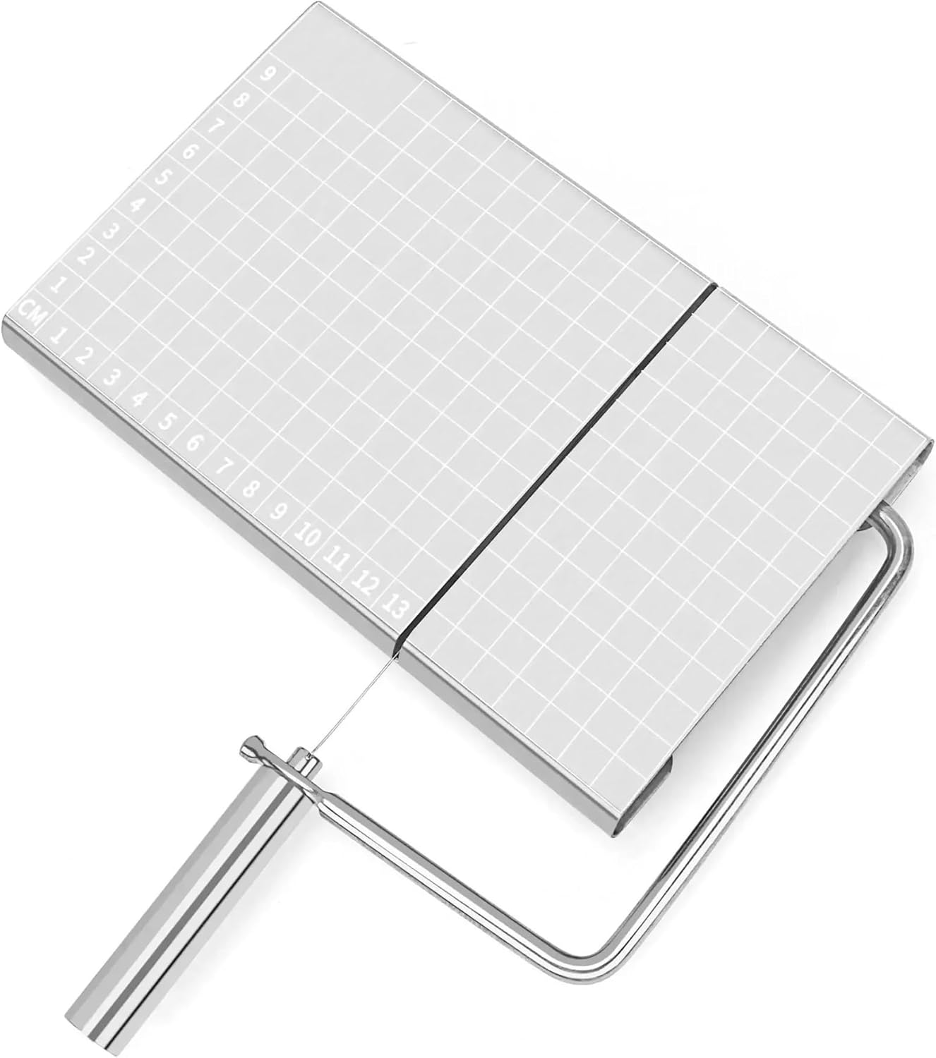 Cheese Tool Stainless Steel with Scale – Multifunctional Cheese Slicer for Sausage, Ham, Butter – Adjustable Thickness Cutter with Measuring Marks – Kitchen Knife fit for Deli Meat & Cheese