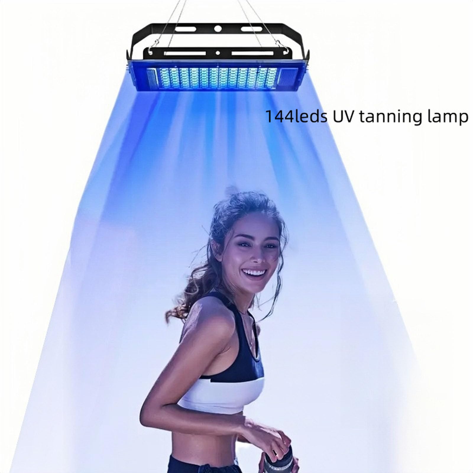 Lámpara de bronceado LED compacta y flexible con 144 resplandores, cuatro mil viajes de uso individual experto, luz de tono uniforme