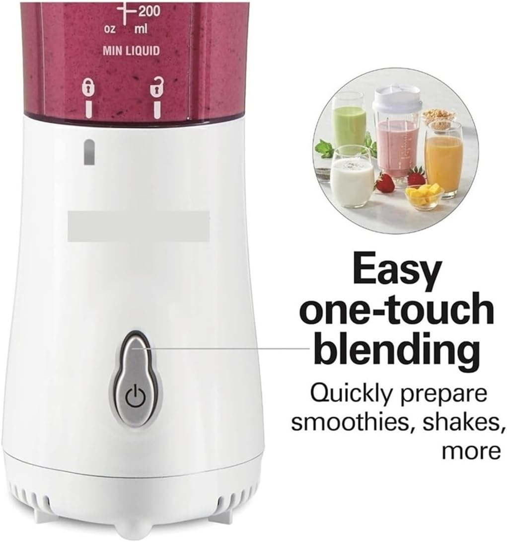 Portable Blender for Shakes and Smoothies, 14 Oz Travel Cup, Rechargeable Personal Blender with Stainless Steel Blades