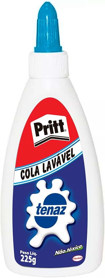 Cola Branca Pritt Tenaz, ideal para uso em casa, escola ou escritório, transparente, Cola escolar atóxica adequada para crianças, Embalagem 1x225g