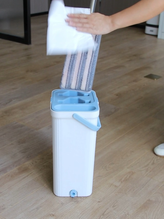 Pulnda Set Mop Con Secchiello A Rotazione 360° - Include 3 Teste In Microfibra, Manico Telescopico In Acciaio 160cm E Dispenser Sapone - 6