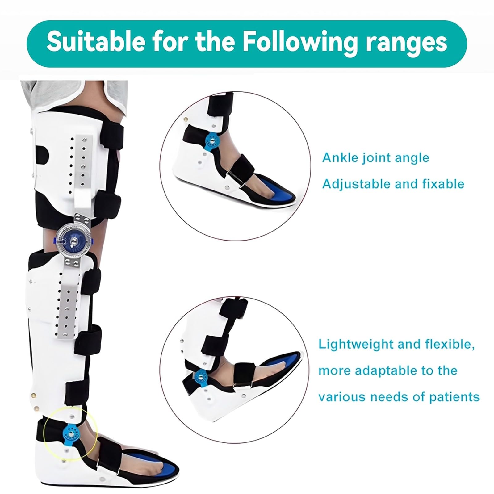 Genouillère professionnelle avec stabilisateurs latéraux,attelle fixe réglable respirante,attelle articulée for jambe complète,aide améliorer l'équilibre jambes,forte stabilité sport,l'entraînement
