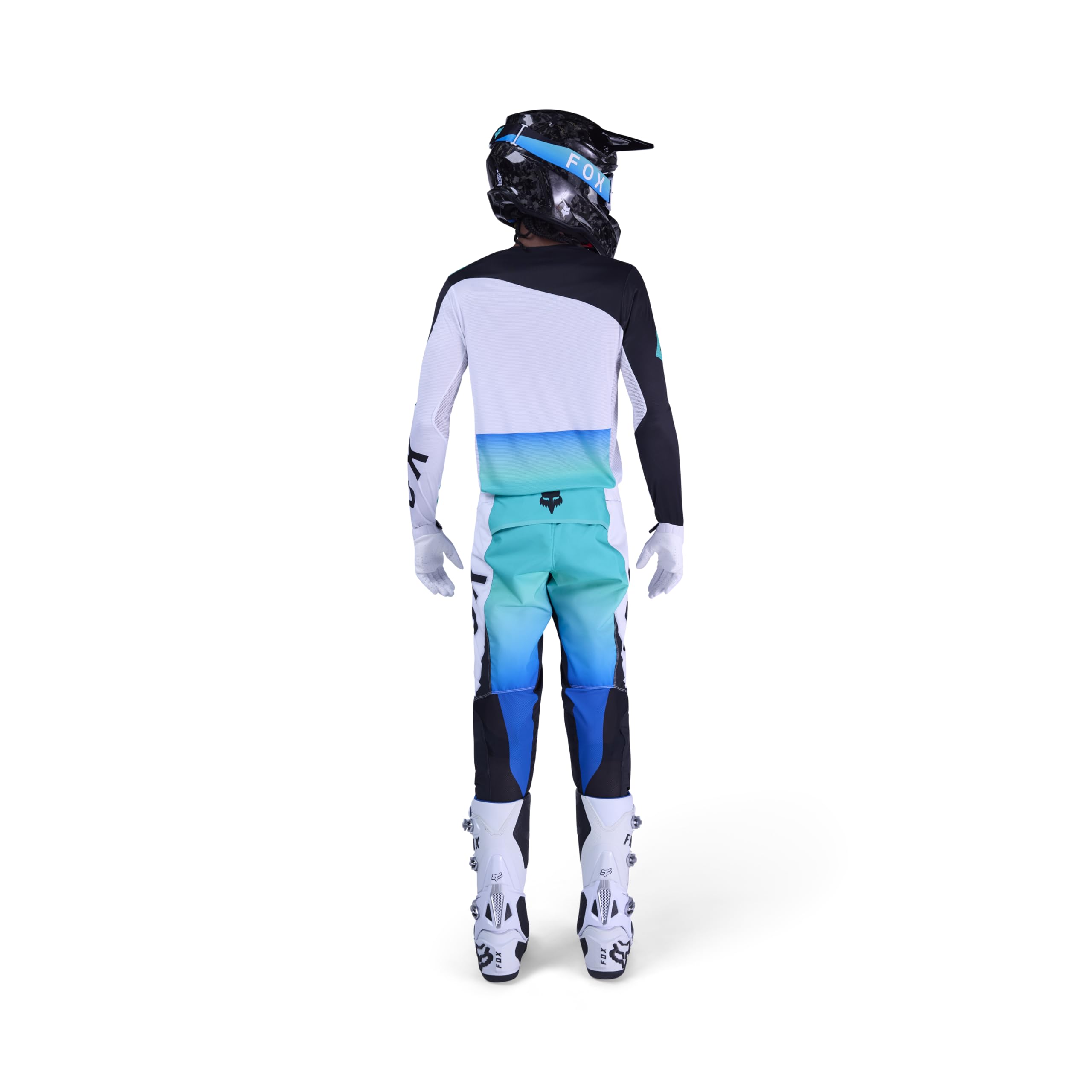 FOX Flexair Spire Maglia da motocross, bianco/nero/ciano, L