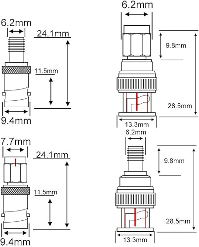Miniatura 19 de onelinkmore Kits de adaptadores SMA a BNC para SDR, radios portátiles, escáner, walkie talkie, adaptador coaxial, 4 piezas 4 pzas