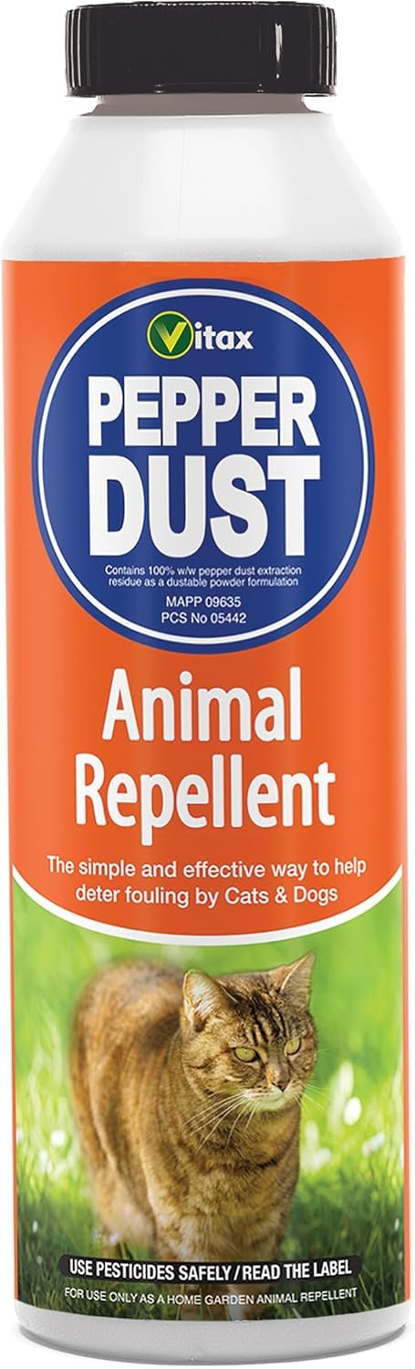 Animal Repellent Pepper Dust Protects Lawns & Edible Crops Garden Protection 225g
