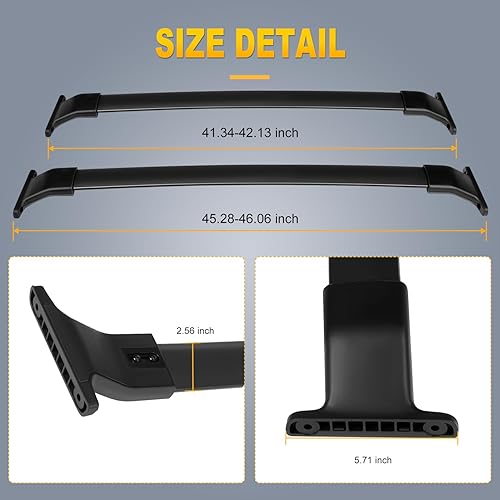 Miniatura 2 de OCPTY Barras transversales para portaequipajes Honda Odyssey 2011, 2012, 2013, 2014, 2015, 2016, 2017, para bolsa de carga, equipaje, kayak, canoa,