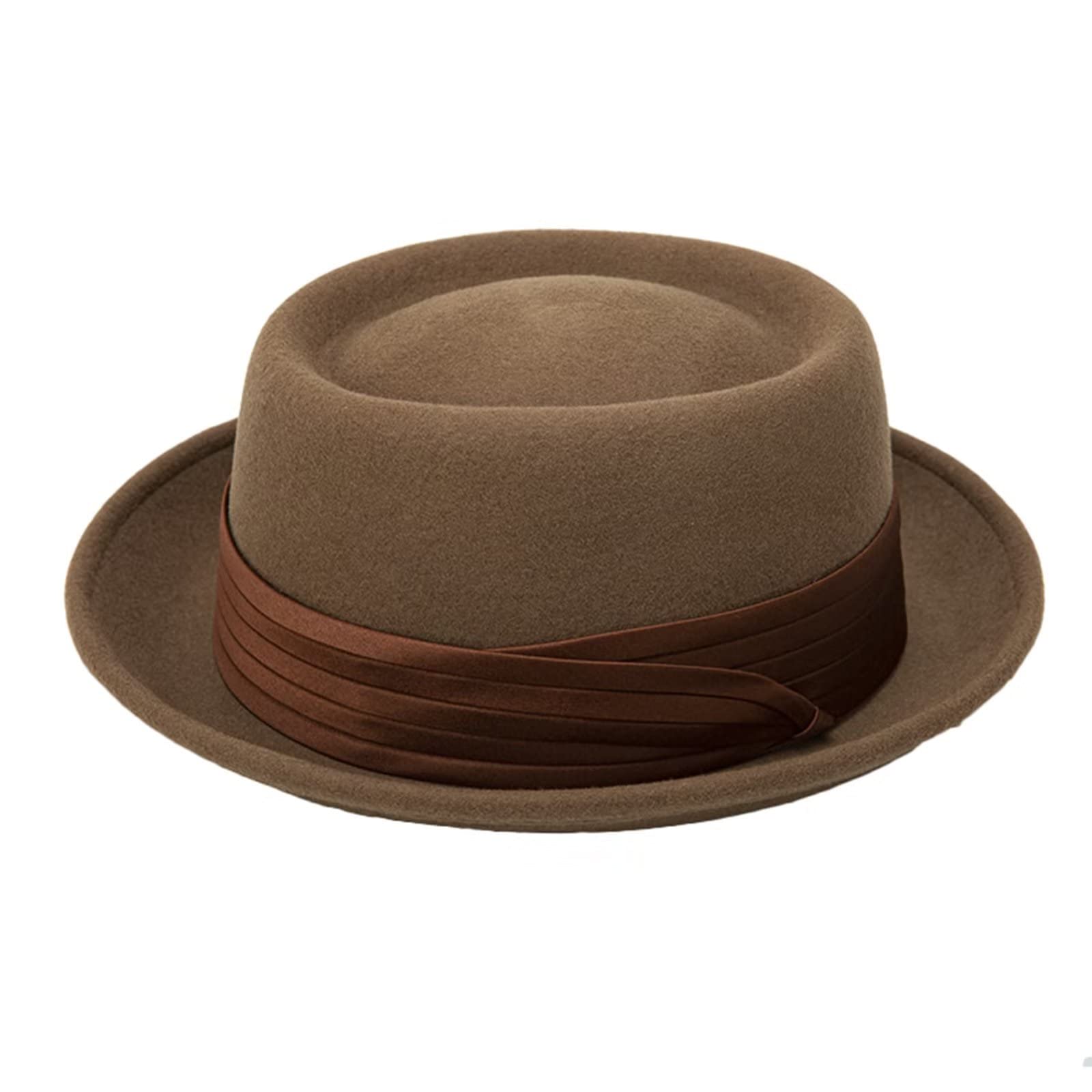 Donna 100% Lana Fedora Cappello in Feltro Elegante 1920s Vintage Cappello da Chiesa
