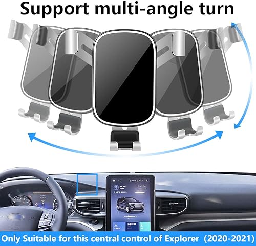 Miniatura 5 de Soporte de teléfono de coche para Ford Explorer 2020 2021 2022 2023 2024 y Explorer Hybrid 2020-2024 SUV Auto Interior Accesorios Mejor Teléfono