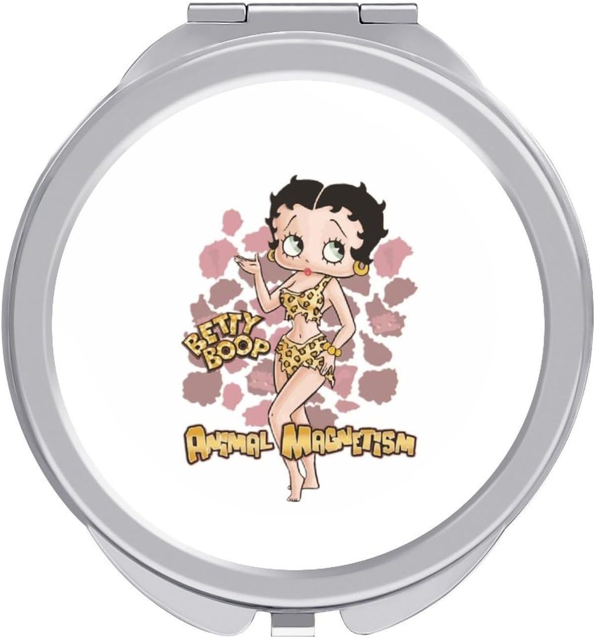 Amazon.co.jp ベティ・ブープ 鏡 ミラー メイクミラー 携帯ミラー 両面化粧鏡 丸型 化粧道具 Moiiss 2倍拡大鏡 化粧