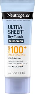Neutrogena Ultra Sheer Dry-Touch SPF 100+ Sunscreen Lotion - Lightweight Non-Greasy Oxybenzone-Free 3oz Travel Size