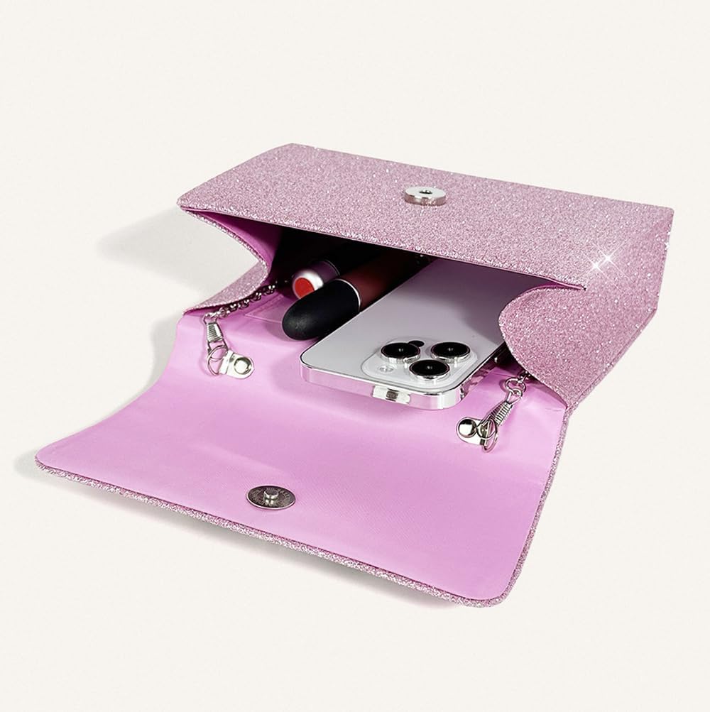 Womens Evening Bag Sparkly Bow Clutch Purse Wedding Party Purses Glitter Rhinestone Cocktail Prom Handbags - Image 4