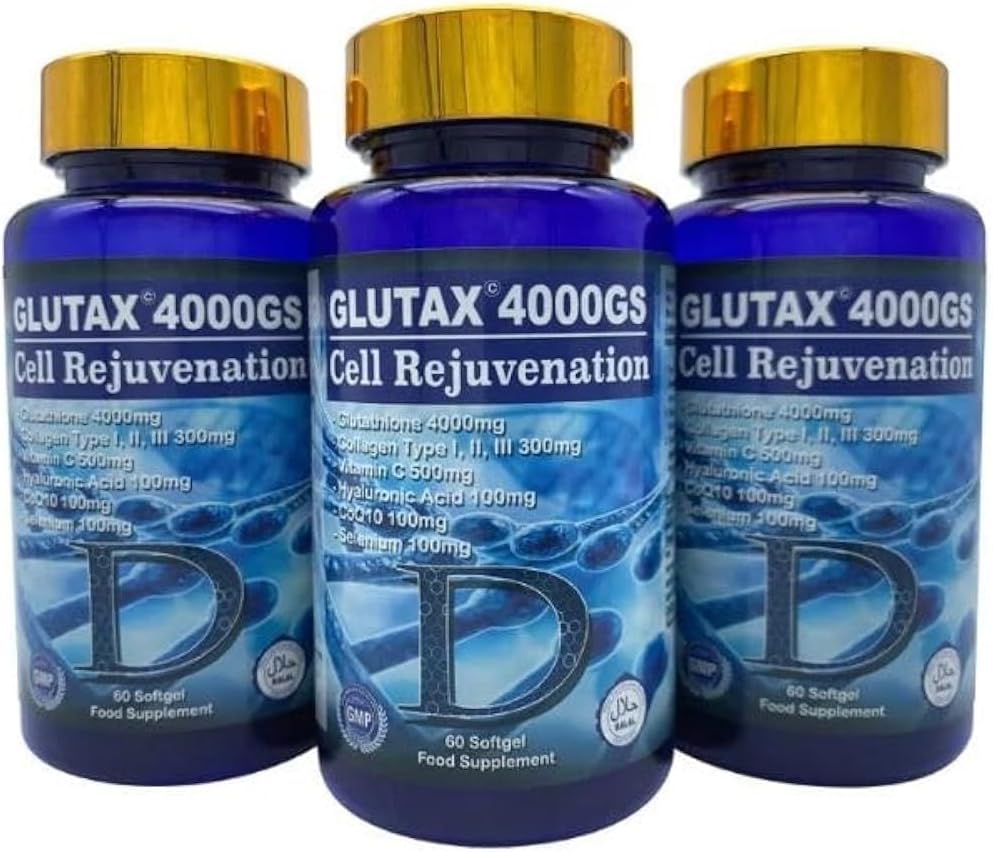 GLUTAX 4000GS - Cell Rejuvenation - Powerful skin Whitening - Formulated in Italy - 1 Piece
