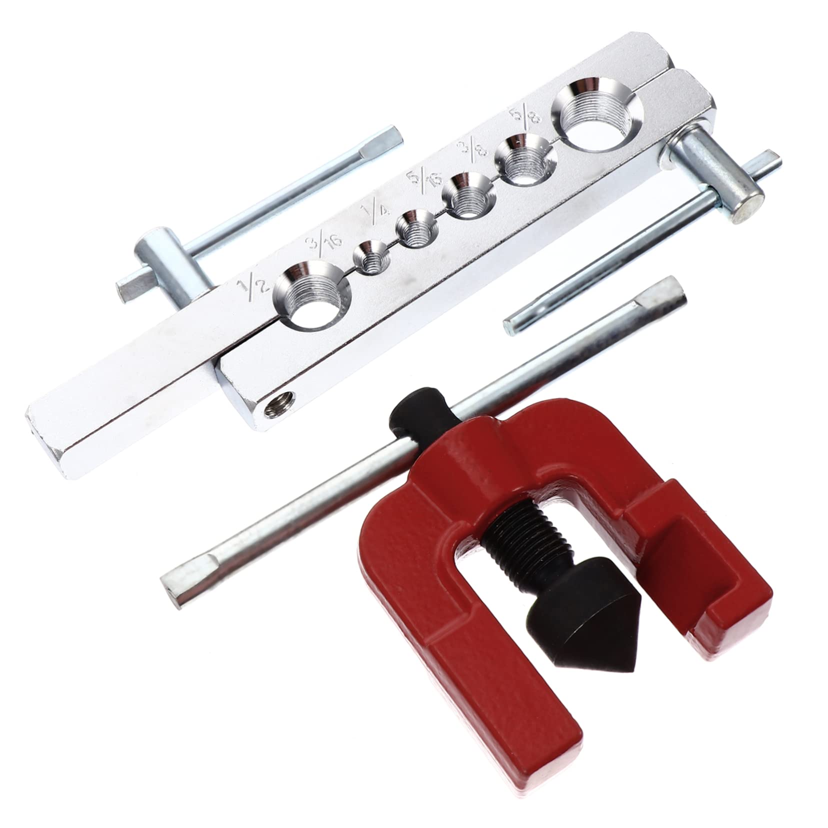 JECOMPRIS Flaring Tool Kit Imperial Hole Expander 6 Dies Flaring Tool Made of Steel Removal for Refrigeration Equipment