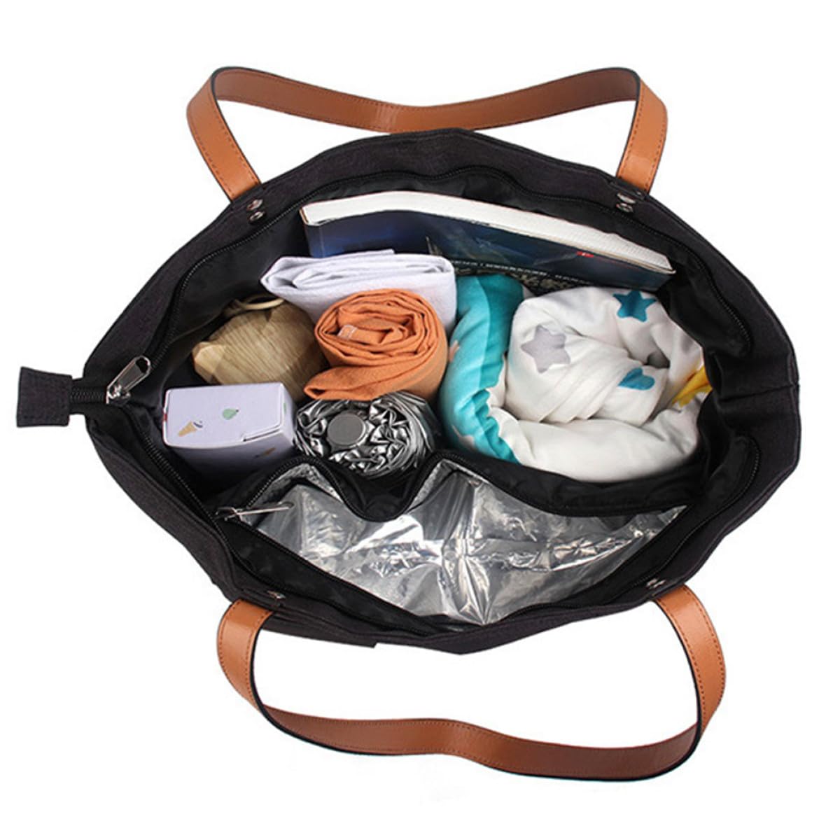 Paquet de Rangement à Vin Isotherme Noir en Tissu Oxford pour Bouteille