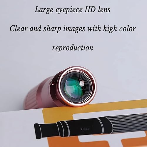 Miniatura 3 de Telescopio Profesional para ver planetas Binoculares para Caza 7X22 Enfoque Cerca Baja Dispersión Mini Telescopio Monocular Portátil de Bolsillo con