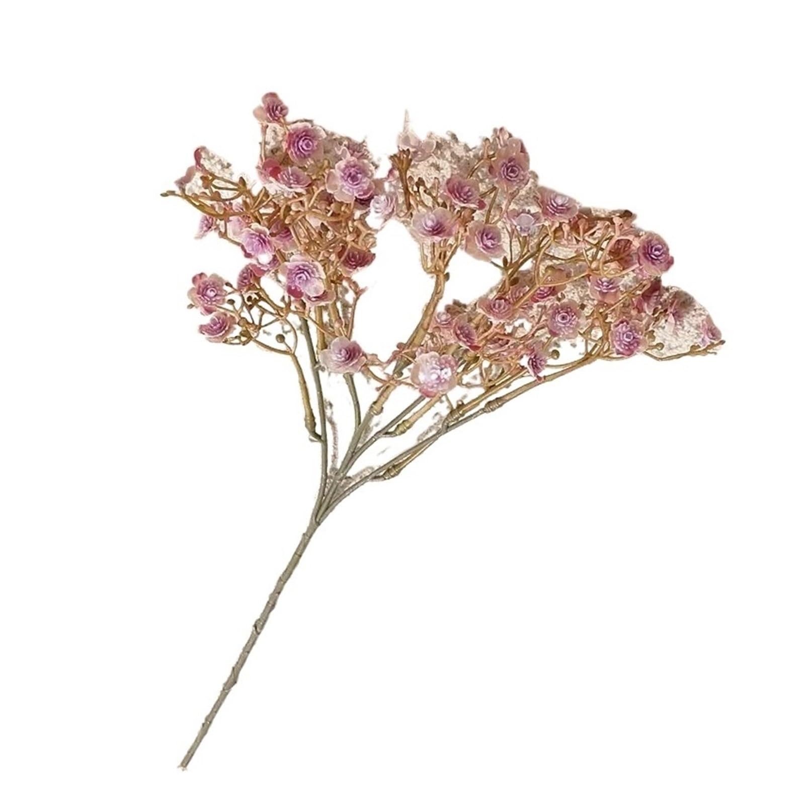 Casetlong 6Pcs Autumn Artificial Flowers Bouquet Accessories Fake Home Decor Wedding Party Floral(Pink white)