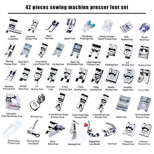 image for Stormshopping Professional Domestic 42 PCS Sewing Machine Sewing Foot 