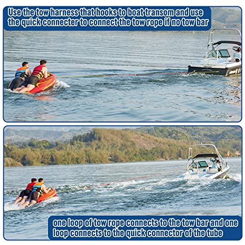 Affordura Towable Tubes For Boating 65In Tubes For Boats To Pull, Boat Tubes And Towables With Quick Connector And Storage Bag #TOP6