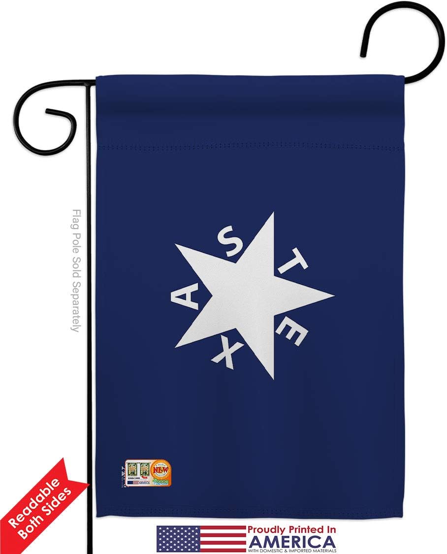Zavala De Lorenzo Texas Garden Flag Set Wall Hanger Historic Patriotic July Memorial Veteran Independence United State American Small Gift Yard House Banner Double-Sided Made in USA 13 X 18.5