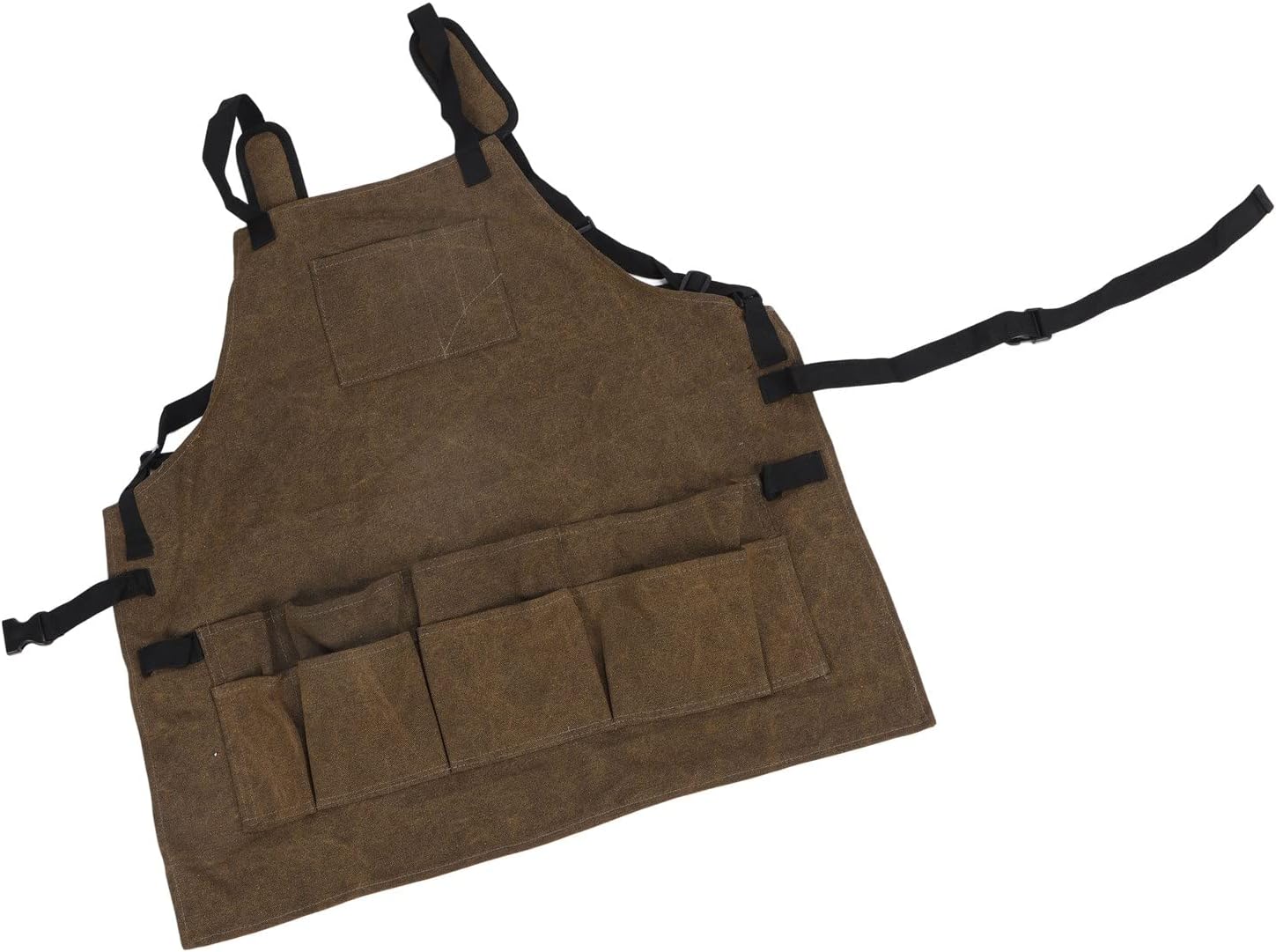 Gardening Apron with Practical Strap, 11 Pockets Multifunctional Bib Apron, Ideal for Home Garden and Coffee Shop, Durably Material, Comfortable to