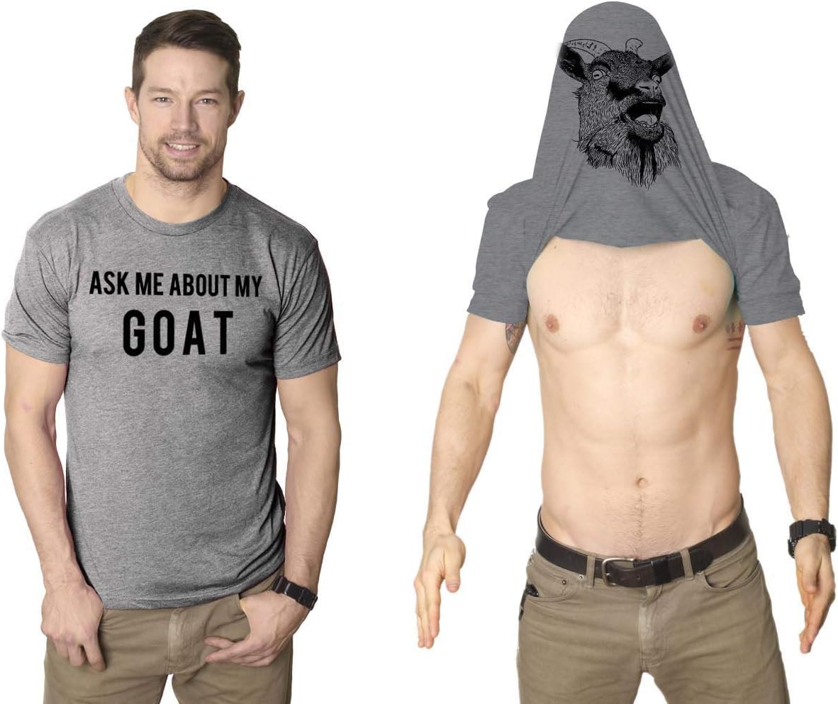 Crazy Dog T-ShirtsMens Funny Animal Shirts Crazy Polar Bear Goat Flip Squirrel Hunter and Crow Animal Graphic Tees