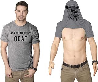 Crazy Dog Tshirts Mens Ask Me About My Goat T Shirt Flip Funny Farm Animal Cool Novelty Graphic