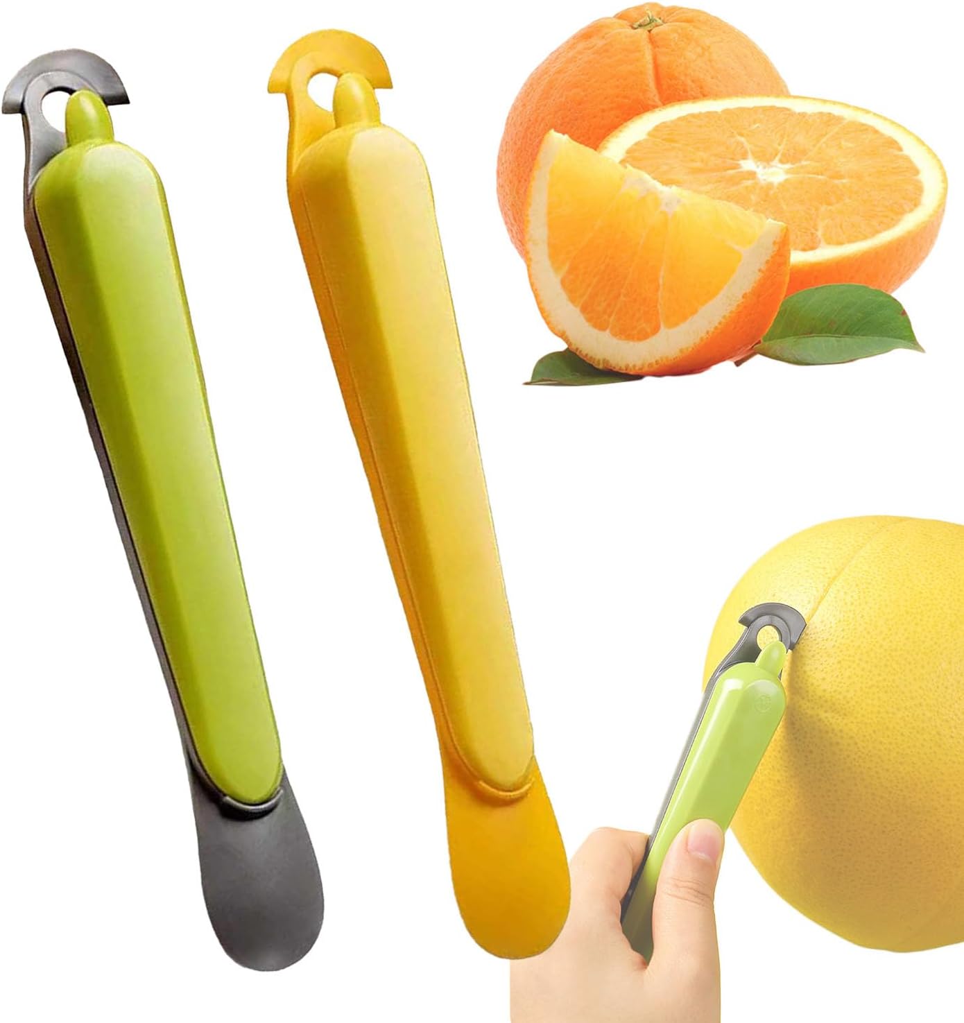 2 Pcs Easy Peeling Fruit Tools, Lemon Orange Peeler, Grapefruit Peeler