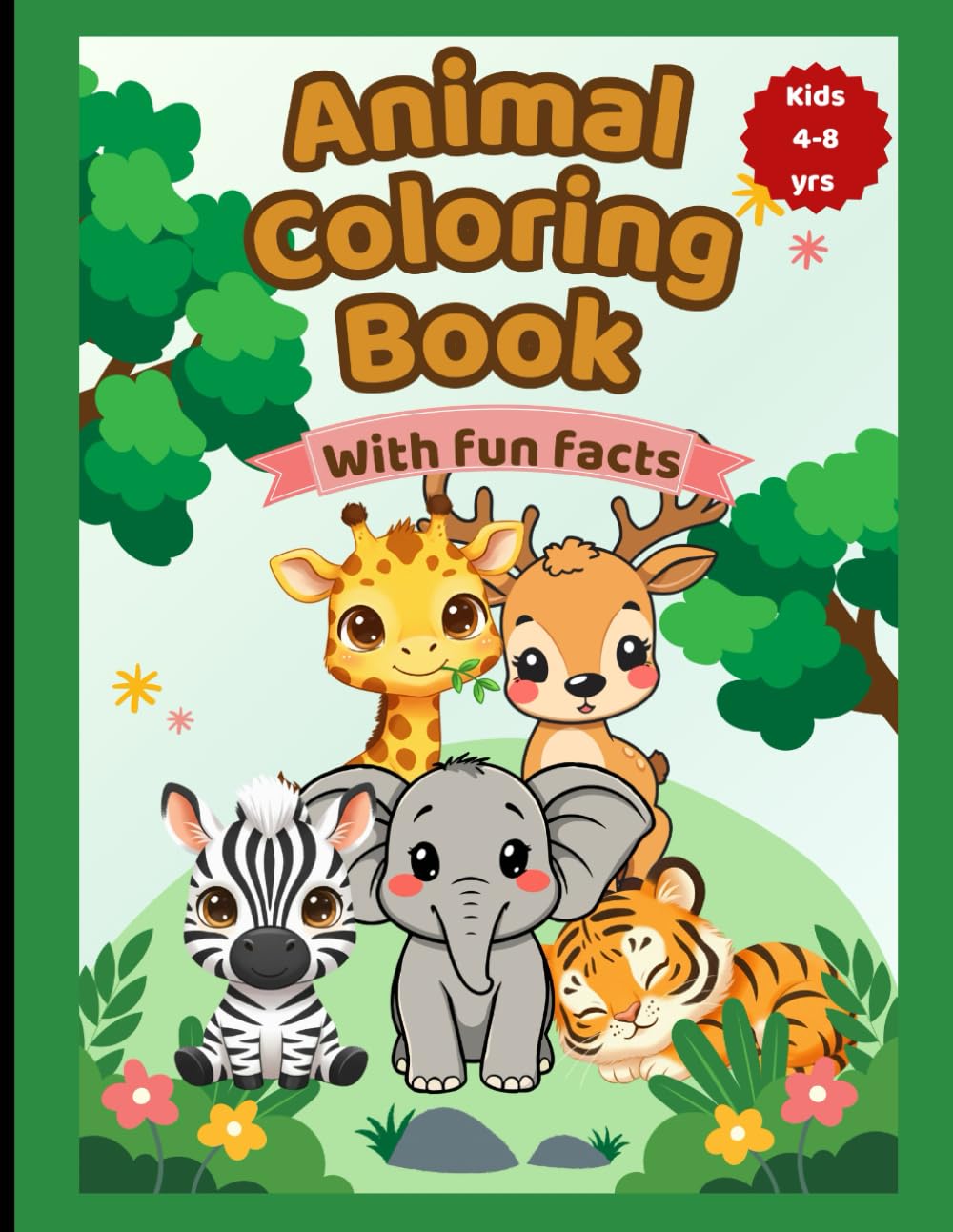 Animal coloring book with fun facts: Fun & Easy Coloring Pages with Amazing Animal Facts | Perfect for Kids, Toddlers & Preschoolers