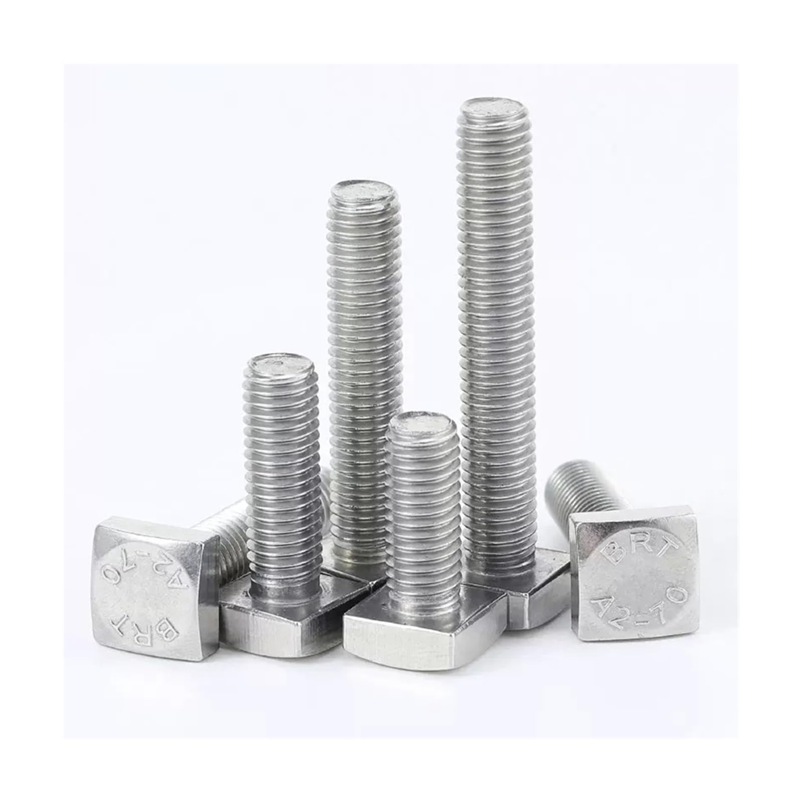 Vierkantschrauben Schrauben Vollgewinde Edelstahl 304 M6 x 50 mm 10 Stück für Bau und Reparatur Langlebige und korrosionsbeständige Befestigungselemente