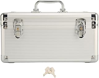 Hard Drive Protection Box, 14 Bays Hard Disk Storage Case with Security Lock for 3.5in HDD and 2.5in HDD Hard Drive Storage Box for Home Office