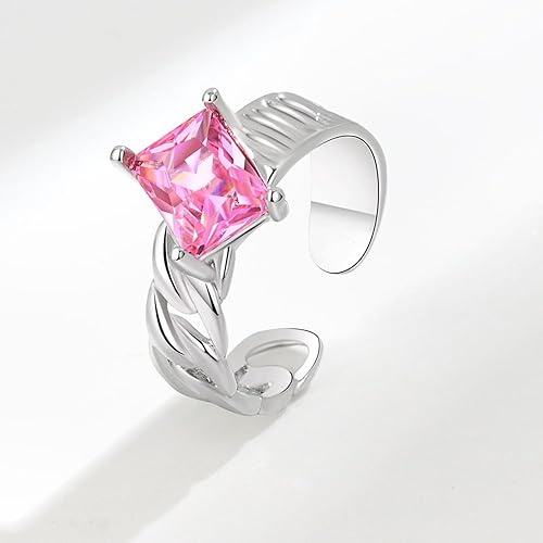 Miniatura 28 de Anillo de plata 925, anillos de plata ajustables para mujer, anillos de pulgar abiertos, anillos de circonio, anillos ajustables, anillos abiertos