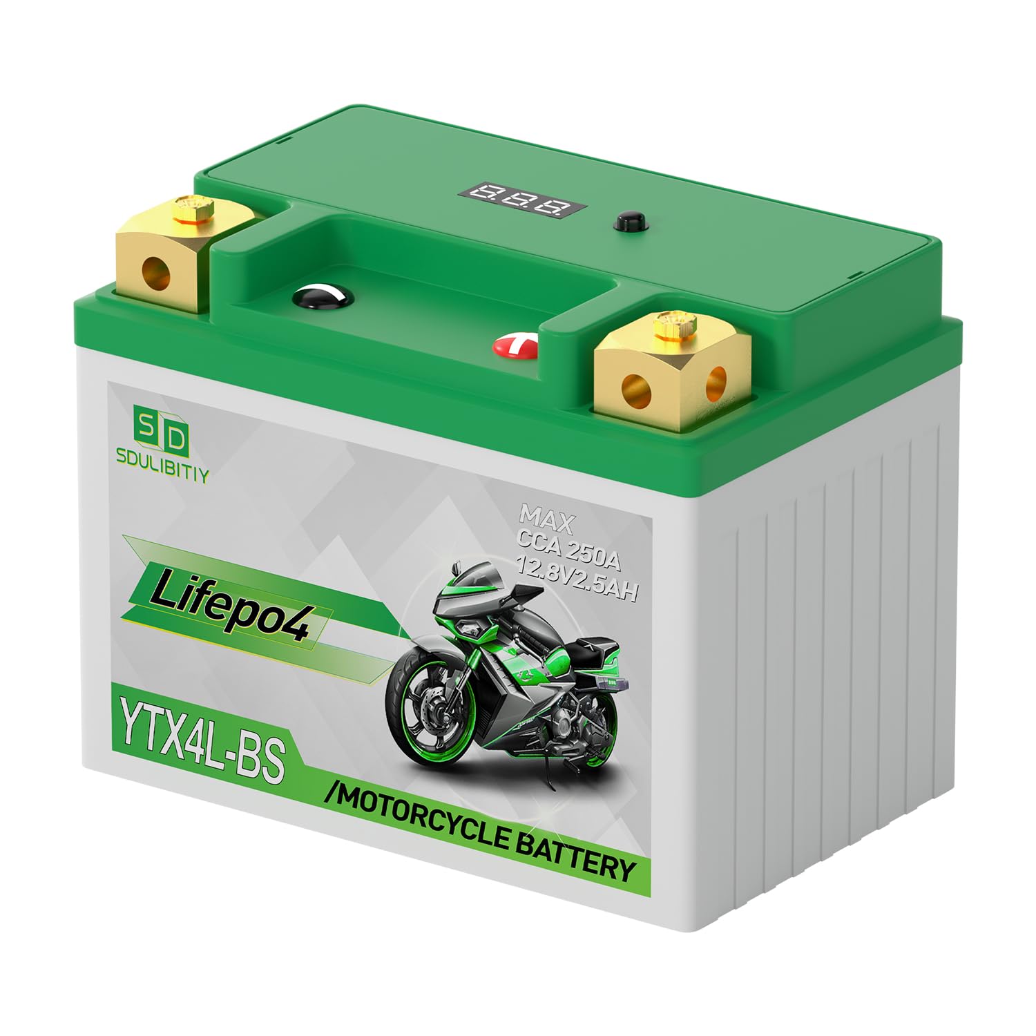 YTX4L-BS Lithium Motorcycle Battery LiFePO4 12V 2.5Ah 200-250CCA High Performance Power Sports, Compatible ATV, UTV, PWC, Seadoo, Polaris and Generator Battery