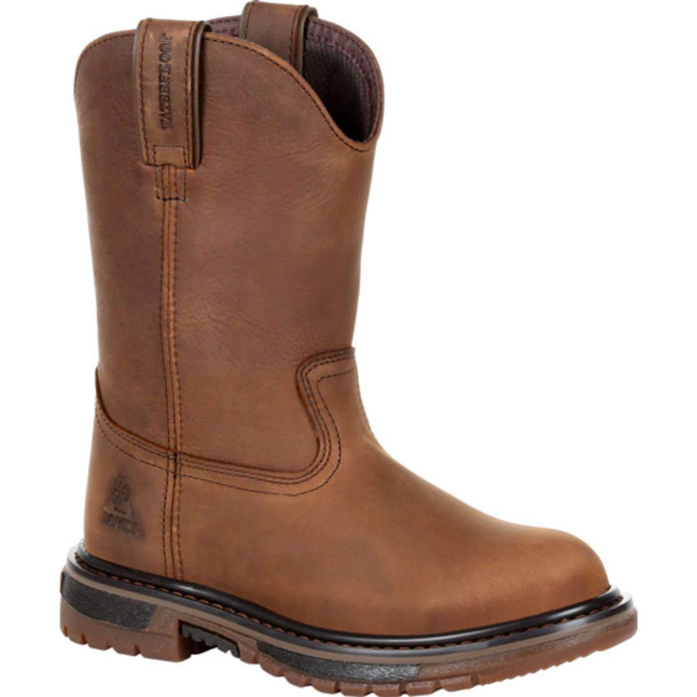 ROCKY Kid's Original Ride FLX Waterproof Western Boot, Brown, Size 10(M)