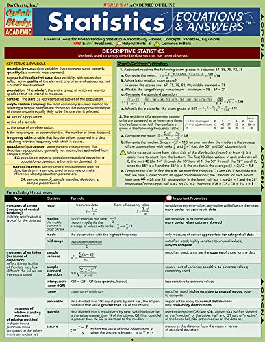 Statistics Equations & Answers