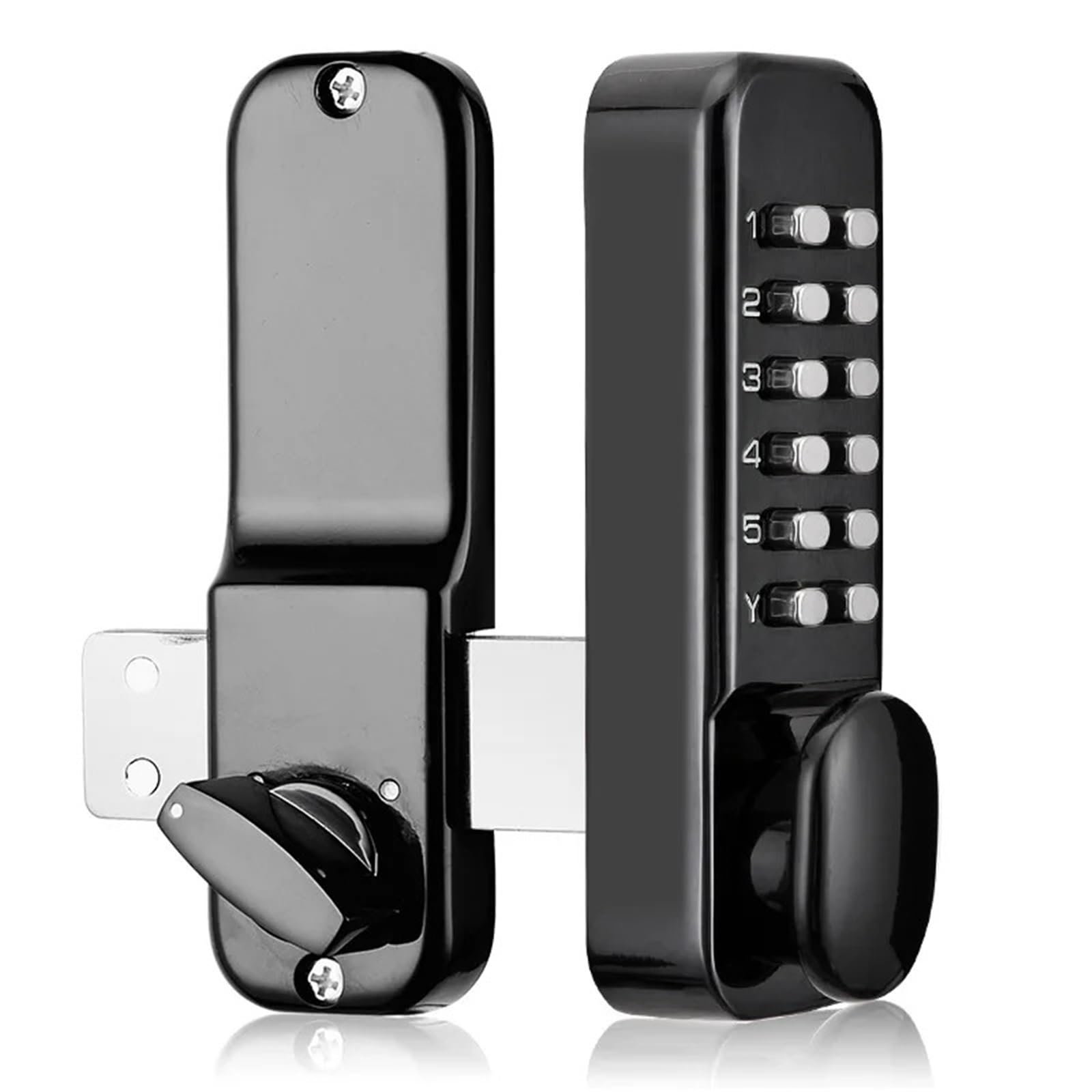 Jwvialel Jg-Black-No Key Digital Lock Door Keyless Keypad Code Password Push Button Combination 1Pcs(Jg-Black-No Key)