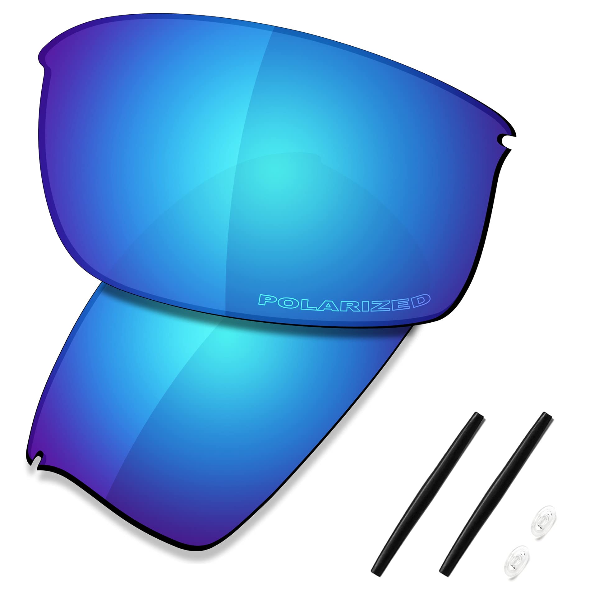 Saucer Premium Replacement Lenses & Rubber Kits for Oakley WireTap OO4071 Sunglasses High Defense - Glacier Blue Polarized
