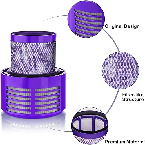 Miniatura 6 de Aspiradoras Parte 969082-01 Reemplazo de filtro para Dyson V10 Cyclone Series, V10 Absolute, V10 Animal, V10 Total Clean, SV12