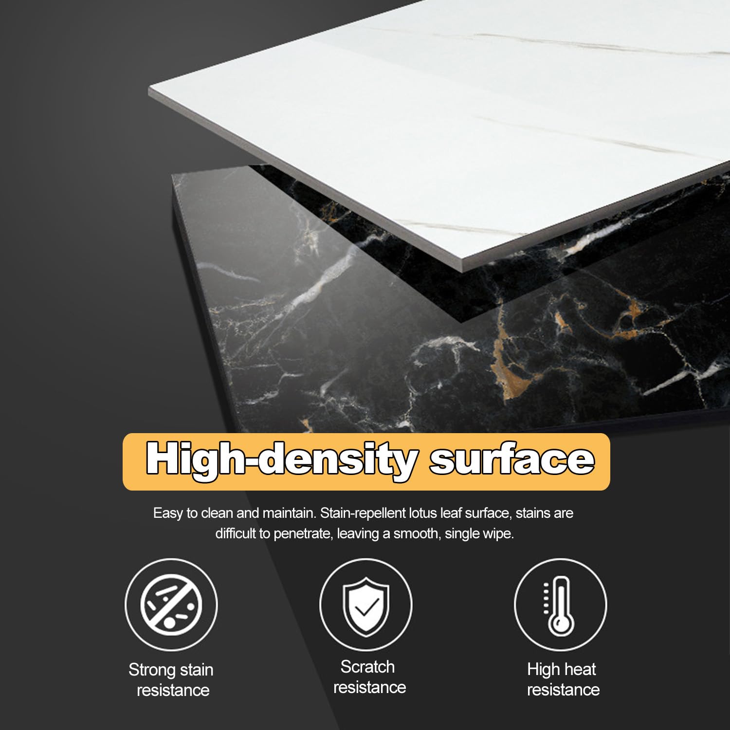 B,10 Piezas De Papel Tapiz De Mármol para Pelar Y Pegar Azulejos De Pared para Cocina Y Baño Calcomanías De Azulejos De Mármol A Prueba De Aceite Pegatina De Baño Decoración