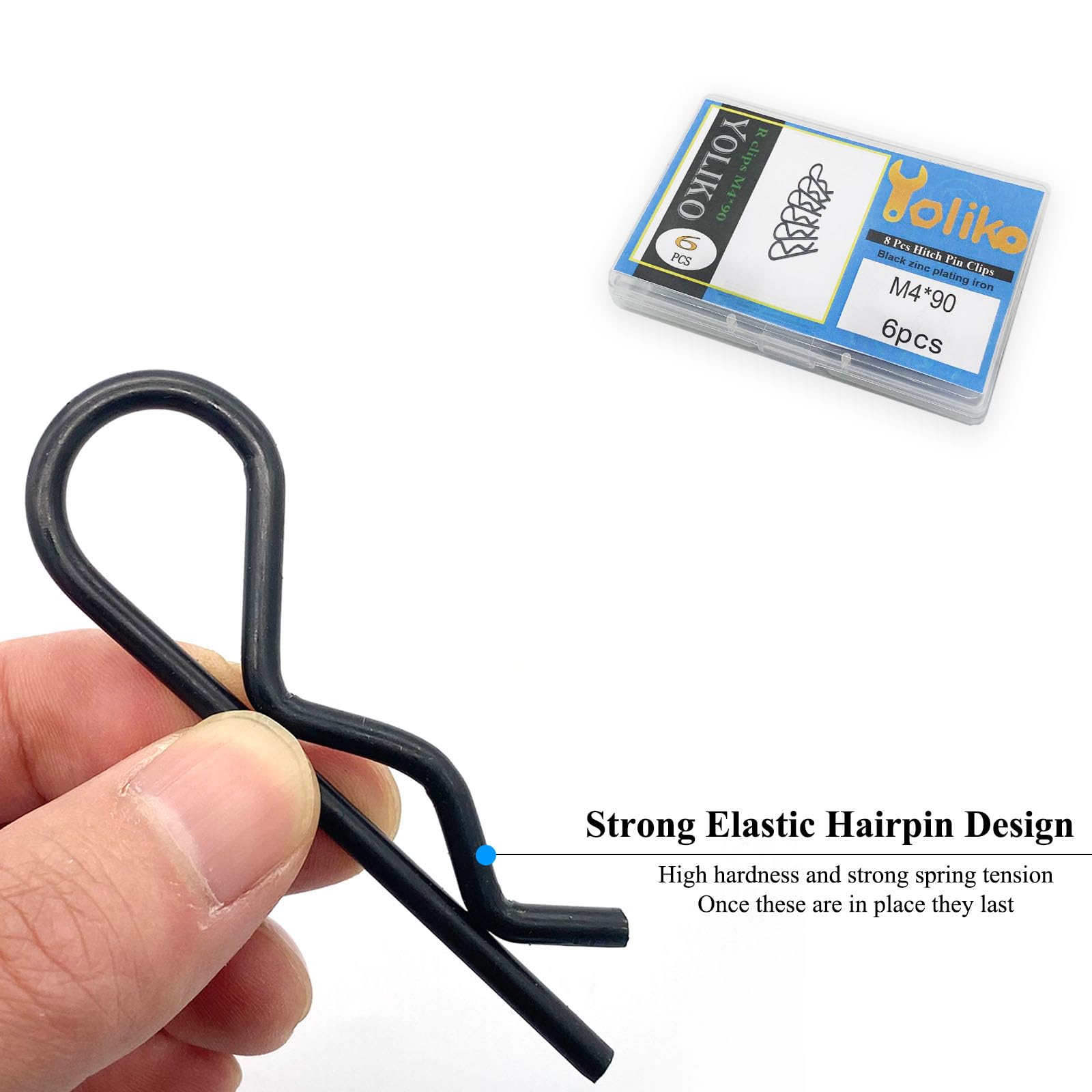 Snapklik.com : 6 Pcs Heavy Duty Hitch Pins Clip R Clips Spring ...