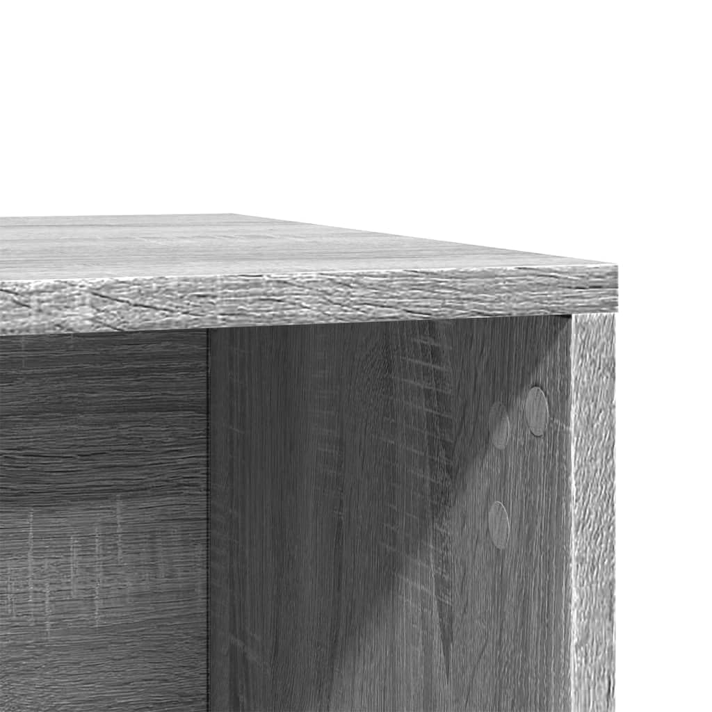 Katzenklo Grau Sonoma Holzwerkstoff 80x50x45 cm Katzenmöbel mit Verstecktem Design und Vielseitiger Nutzung als Beistelltisch stabil kompakt platzsparend für Katzenzubehör und Krallenpflege
